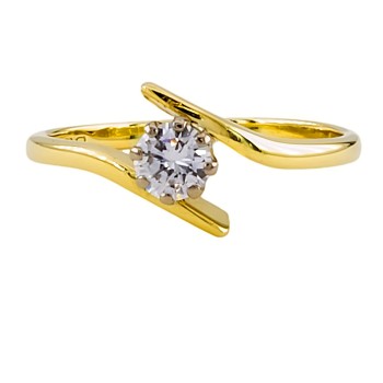 18ct gold diamond 0.33cts solitaire Ring size L